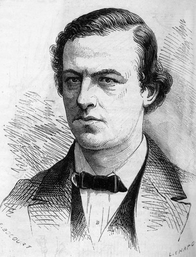 Retrato de Joseph Joachim (1831-1907), violinista húngaro. Grabado en 