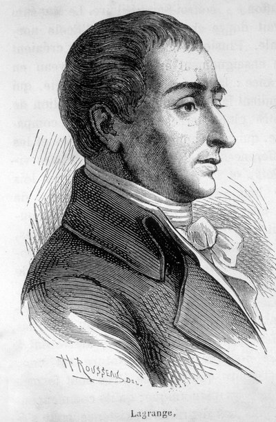 Retrato de Joseph Louis, Conde de Lagrange (1736-1813), matemático francés - en “L