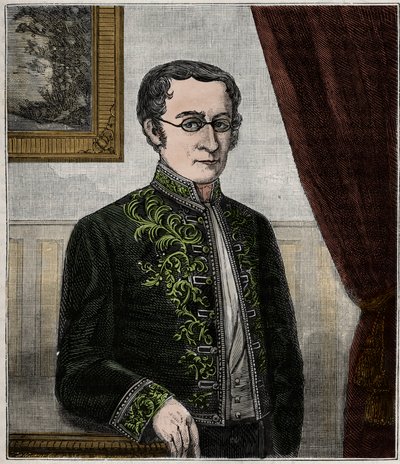 Retrato de Joseph Louis Gay-Lussac (1778-1850), químico francés - Retrato de Louis-Joseph Gay-Lussac (1778-1850), físico y químico francés - Grabado en “Ciencias al alcance de todos - física y química popular” por Ale de French School