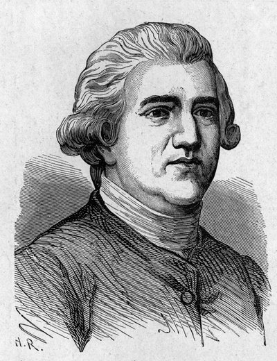 Retrato de Josiah Wedgwood (1730 - 1795), artista e industrial británico - en “Álbum de Ciencia; eruditos ilustres; Grandes descubrimientos” 1896 de French School