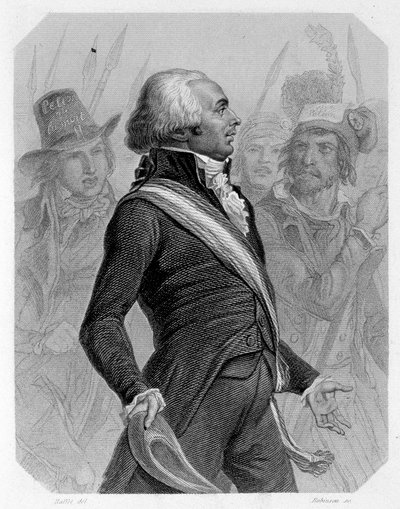 Retrato de Jérôme Pétion de Villeneuve (1756-1794), político francés. En “La historia de los Girondinos” de Lamartine de French School