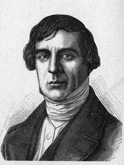 Retrato de Jules Barthelemy Saint-Hilaire (1805 - 1895), erudito y político francés - en 