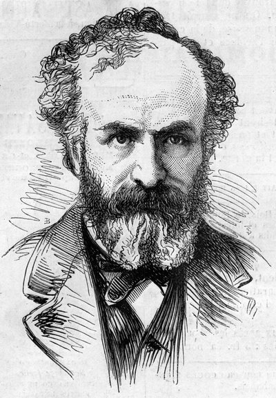 Retrato de Jules Janssen (1824-1907), astrónomo francés, un método de observación de protuberancias solares. Grabado en 
