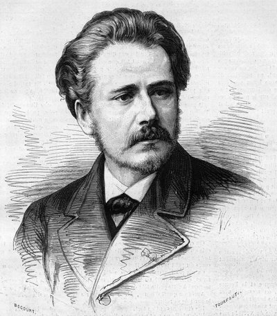Retrato de Jules Massenet (1842-1912), compositor francés. Grabado en 