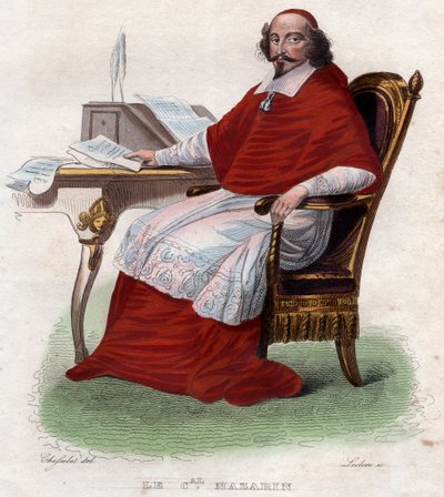Retrato de Julio Mazarino (1602-1661), cardenal, diplomático y político franco-italiano de French School