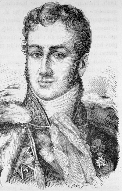 Retrato de Jules de Polignac, político francés (1780 - 1847) - en 