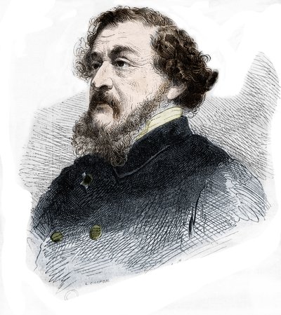 Retrato de Leon Gozlan periodista y novelista francés (1803 - 1866). de French School