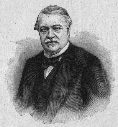 Retrato de Leon Say (1826-1896), economista y político francés. Grabado en "La gazette du dimanche" del 30 de abril de French School