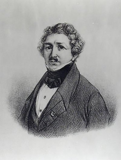 Retrato de Louis-Jacques Daguerre (1787-1851) de French School