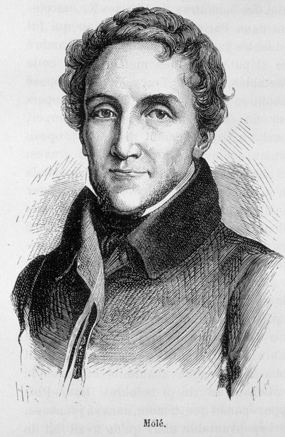 Retrato de Louis-Mathieu Mole - Retrato de Louis Mathieu, Conde de Mole (1781-1855), político francés - en 