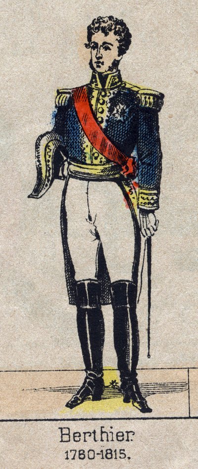 Retrato de Louis Alexandre (Louis-Alexandre) Berthier (1753-1815), Príncipe de Neuchatel, Mariscal de Francia - Imagen de Épinal de finales del siglo XIX - Colección privada de French School