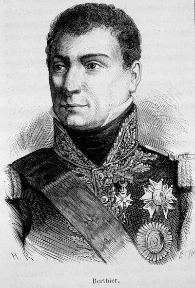 Retrato de Louis Alexandre Berthier, Mariscal francés (1753 - 1815) - en “La Historia de Francia” de Henri Martin de French School