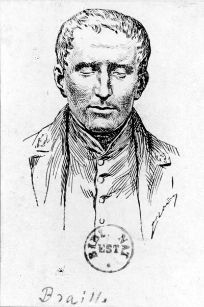 Retrato de Louis Braille de French School