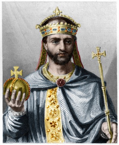 Retrato de Luis I el Piadoso o el Bonachón (778-840), Emperador de Occidente - en 