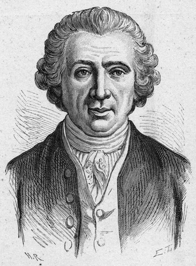 Retrato de Louis Jean Marie Daubenton, naturalista francés (1716-1800). Grabado de 1889. Colección privada. de French School