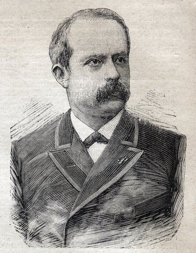 Retrato de Louis Lépine (1846-1933), prefecto de París, en "Le Petit Parisien" el 23/07/1893 (grabado) de French School