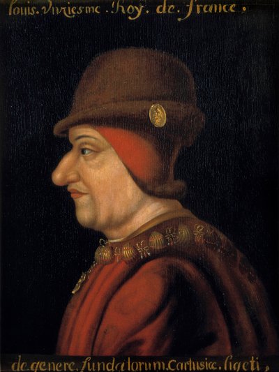 Retrato de Luis XI (1423-1483), Rey de Francia. Escuela francesa del siglo XVII. Plessis-les-Tours de French School