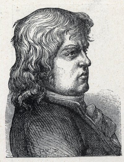 Retrato de Marc Guillaume Alexis Vadier (1736-1828), político revolucionario francés. Grabado de 1889. Colección privada. de French School