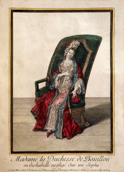 Retrato de Marie Anne Mancini (grabado del siglo XVIII) de French School