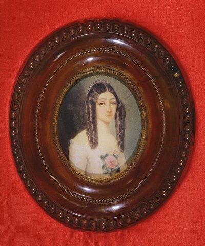 Retrato de Marie Duplessis (1824-1847) también conocida como La Dama de las Camelias, 1847 de French School