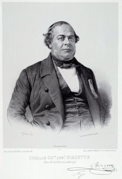 Retrato del político martiniqueño Cyrille Charles Auguste Bissette (1795-1858), gran defensor de la abolición de la esclavitud en Francia. Grabado del siglo XIX. Chartres, Museo de Bellas Artes de French School