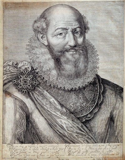 Retrato de Maximiliano de Bethune, duque de Sully (1560-1641). Grabado del siglo XVII. Pau, Museo del Castillo de French School