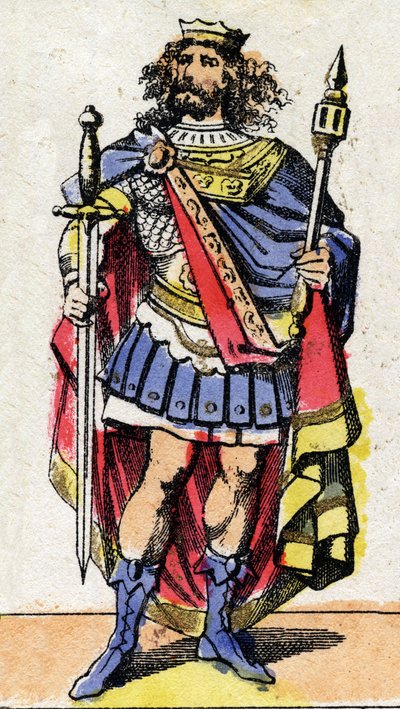 Retrato de Meroveo III (ca. 412-458), Rey de los Francos de 448 a 458. de French School