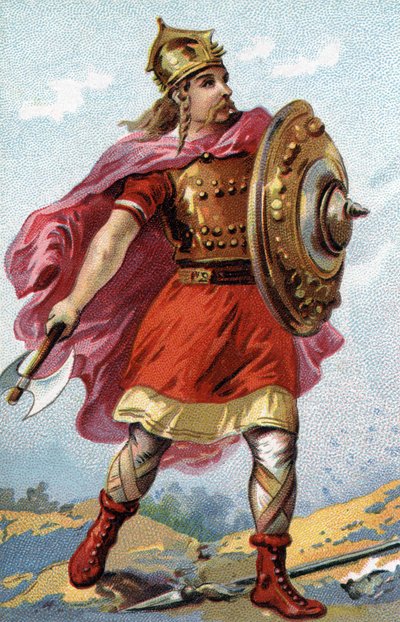 Retrato de Meroveo, rey de los francos salios de 448 a 456. de French School