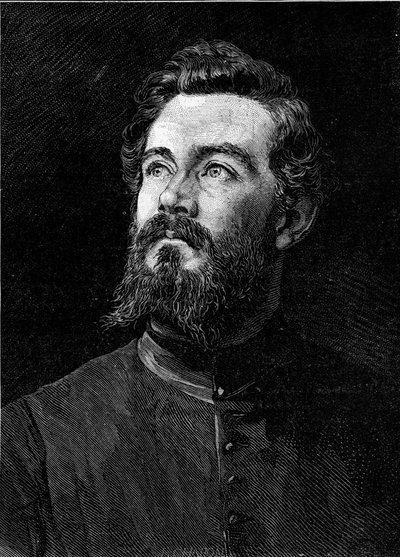 Retrato de Michel Alexandre Debaize (Abbé Debaize) (1845-1879), clérigo y viajero francés. Grabado en 