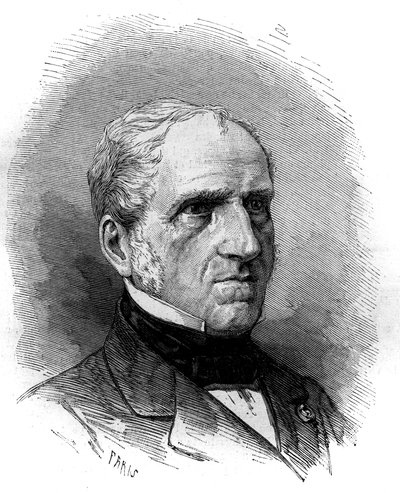 Retrato de Michel Charles (1793-1880), matemático francés. Grabado en “Le Monde Illustré” n°1240 del 1 de enero de 1881. de French School