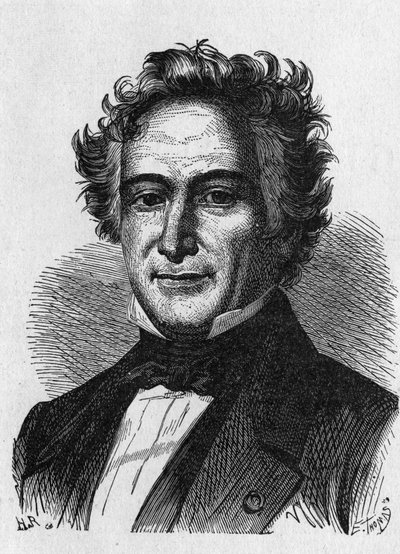 Retrato de Michel Eugène (Michel-Eugène) Chevreul (1786-1889), químico francés - en 