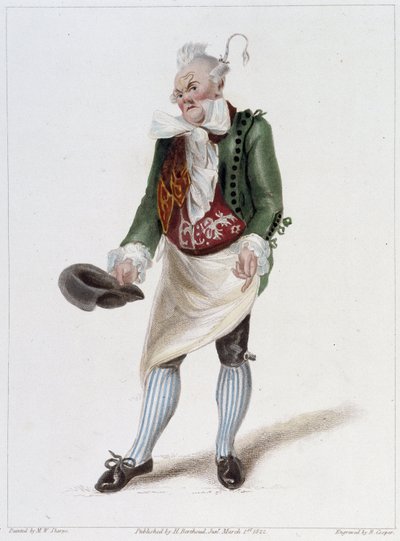 Retrato del señor Gattie en el Ballet del Campesino Asumido de French School