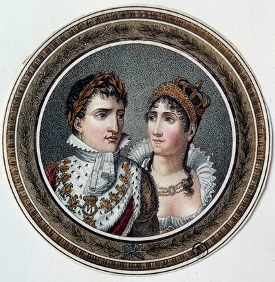 Retrato de Napoleón I (1769-1821) y Josefina de Beauharnais (1763-1814) de French School