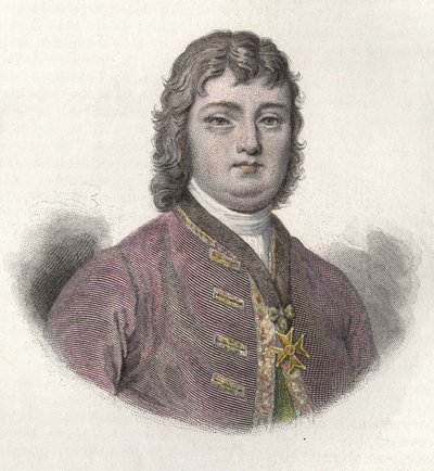 Retrato de Nicolas Roze dit le Chevalier Roze (1675-1733), militar y gobernador francés. en "Portraits des Hommes Useful". de French School