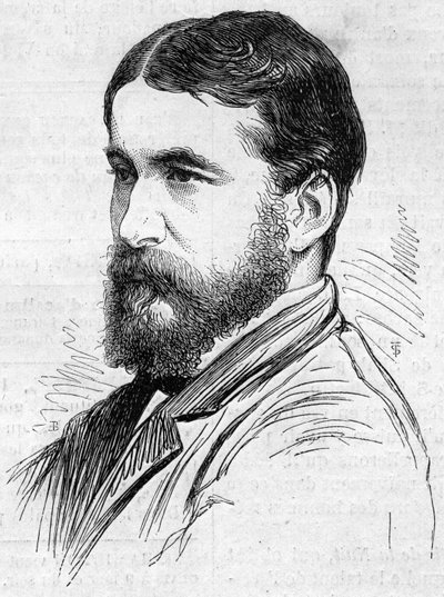 Retrato de Norman Lockyer (1836-1920), astrónomo inglés, despachador de un método de observación de protuberancias solares. Grabado en “Le Monde Illustré” n°911 del 26 de septiembre. de French School