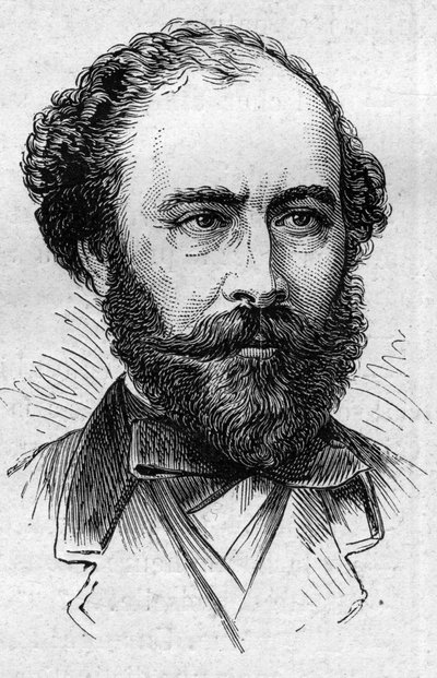 Retrato de Octave Feuillet (1821-1890), novelista, dramaturgo y académico francés. Grabado en “Le Monde Illustré” n°883 del 14 de marzo de 1874 de French School