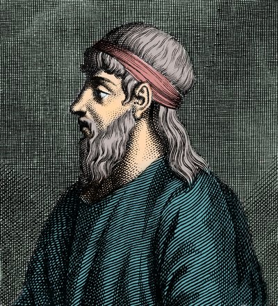Retrato de Parménides de Elea (fl. s. V a.C.), filósofo griego de French School