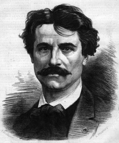 Retrato de Paul Baudry (1828-1885), pintor francés. Grabado en 