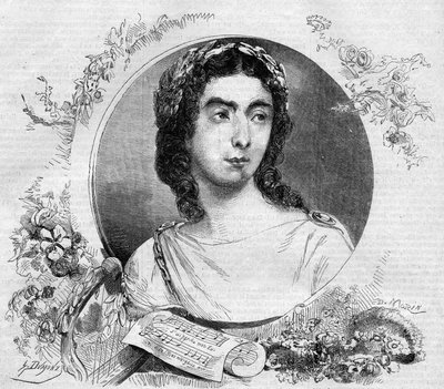 Retrato de Pauline Viardot (1821-1910), cantante francesa, en la ópera “Orfeo” del compositor alemán Cristoph Willibald von Gluck (1714-1787). Grabado en “Le Monde Illustré” n°137 del 26 de noviembre. de French School