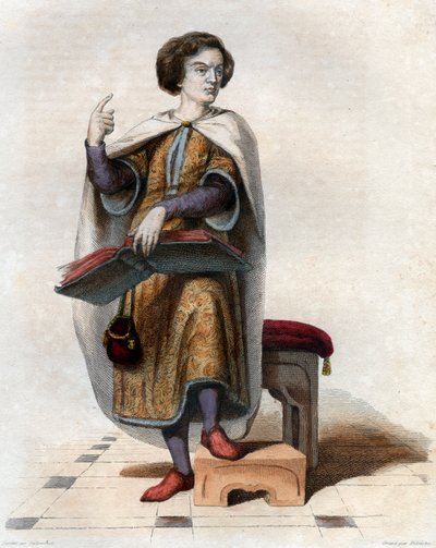 Retrato de Pedro Abelardo (1079-1142), filósofo escolástico, teólogo y lógico francés de French School