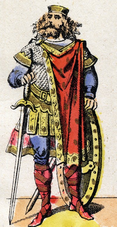 Retrato de Faramundo, rey de los Francos Salios (reinado entre 420-428). de French School