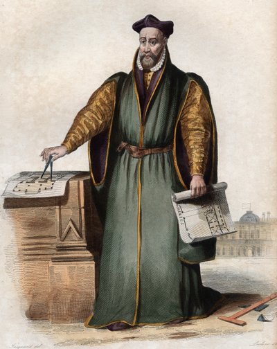 Retrato de Philibert Delorme (1510-1570), arquitecto francés de French School