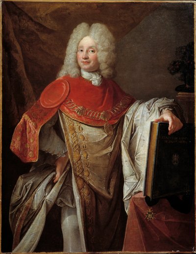 Retrato de Philippe Joseph Perrotin de Barmond, Caballero de San Miguel en gran traje de la Orden de French School