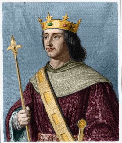 Retrato de Felipe VI de Valois (1294-1350), Rey de Francia - en “Histoire des Français” por Lavallée, grabado, s.d. de French School