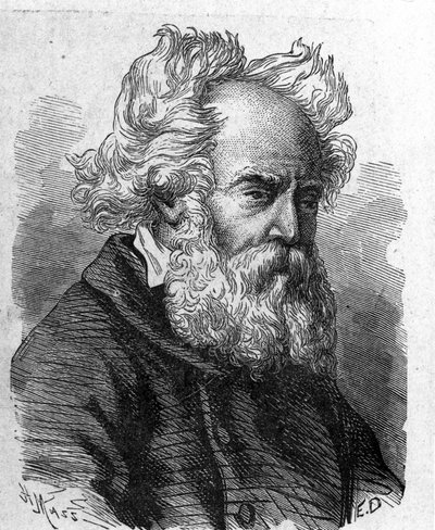 Retrato de Pierre-Louis-Frederic Sauvage (1785-1857), inventor francés de la hélice - en "Álbum de la Ciencia; científicos ilustres; Grandes descubrimientos" 1896 de French School