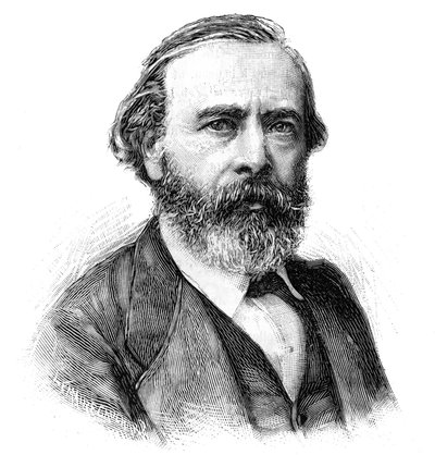 Retrato de Pierre Edouard (Pierre-Edouard) Frere (1819-1886), pintor francés. Grabado en "Le Monde Illustré", 5 de junio de French School