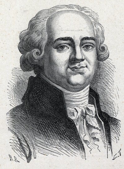 Retrato de Pierre Louis Manuel, político francés (1751-1793) diputado de la Seine en la Convención Nacional. Grabado de 1889. Colección privada. de French School