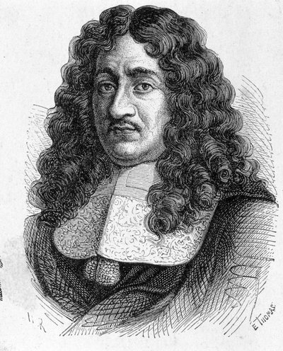 Retrato de Pierre Paul de Riquet (1604 - 1680), ingeniero francés que construyó el canal du midi - en "Álbum de la Ciencia; científicos ilustres; Grandes descubrimientos" 1896 de French School