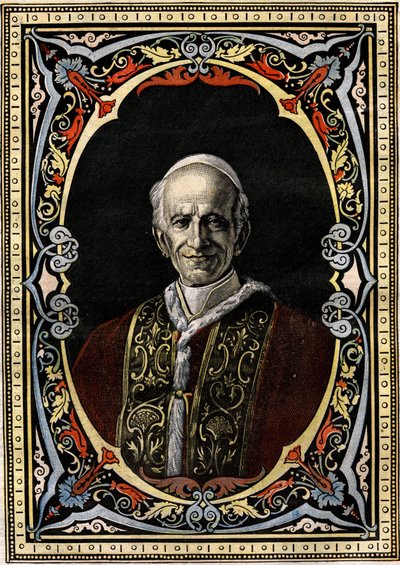 Retrato del Papa León XIII (Leone XIII, Giacchino Pecci) de French School
