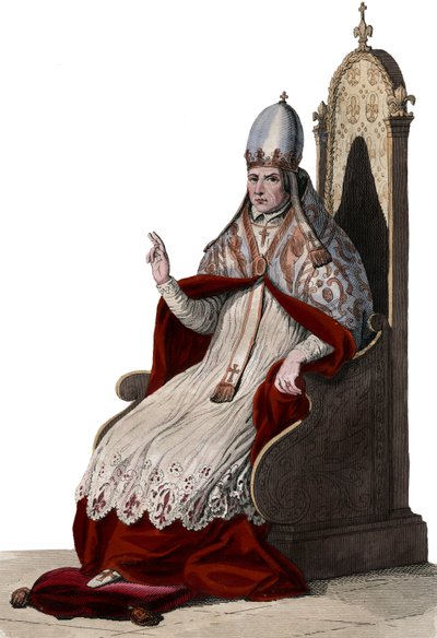 Retrato del Papa Silvestre II (c. 938-1003) de French School